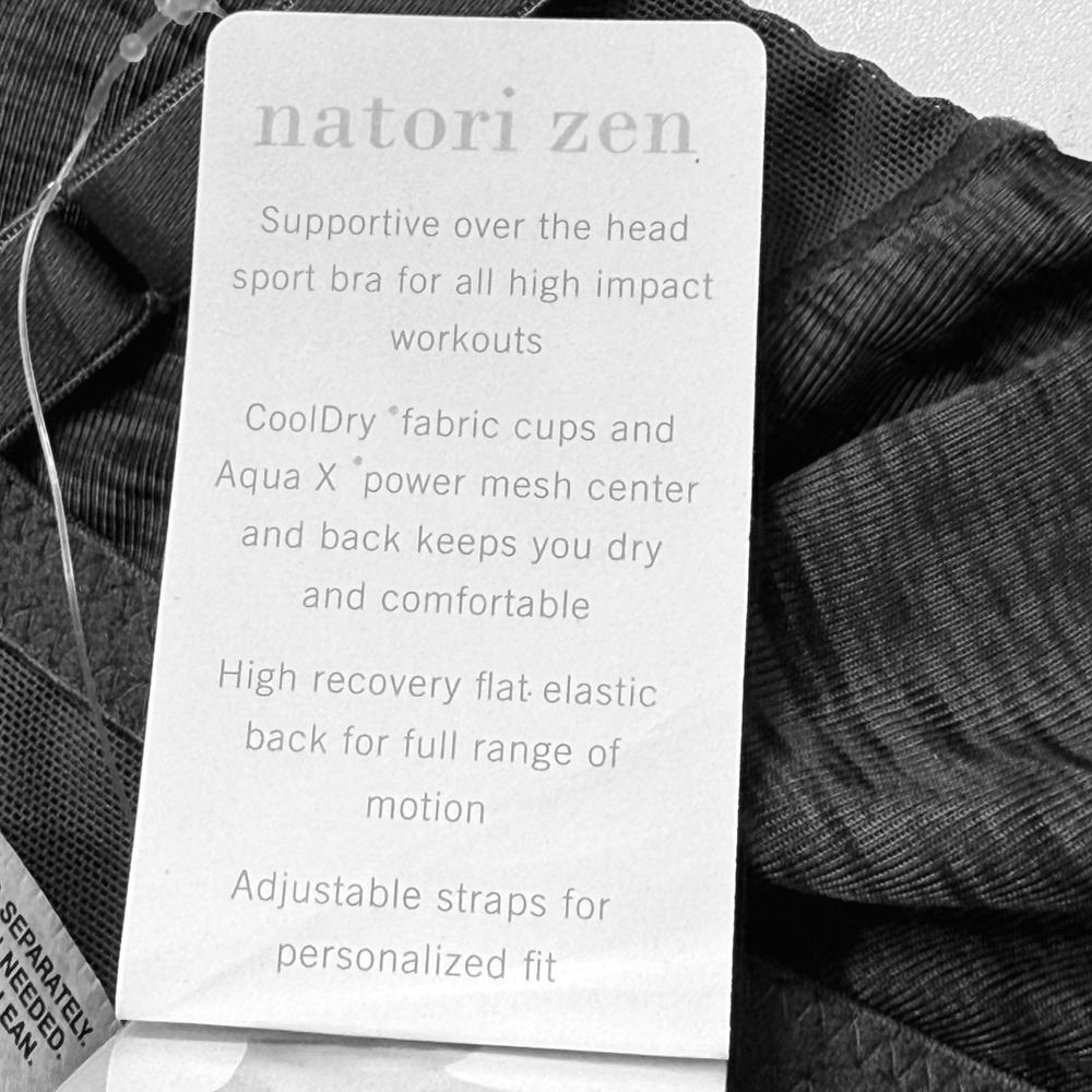 Natori Sports Bra High Impact Graphite Heather 32D/DD - Picture 9 of 11